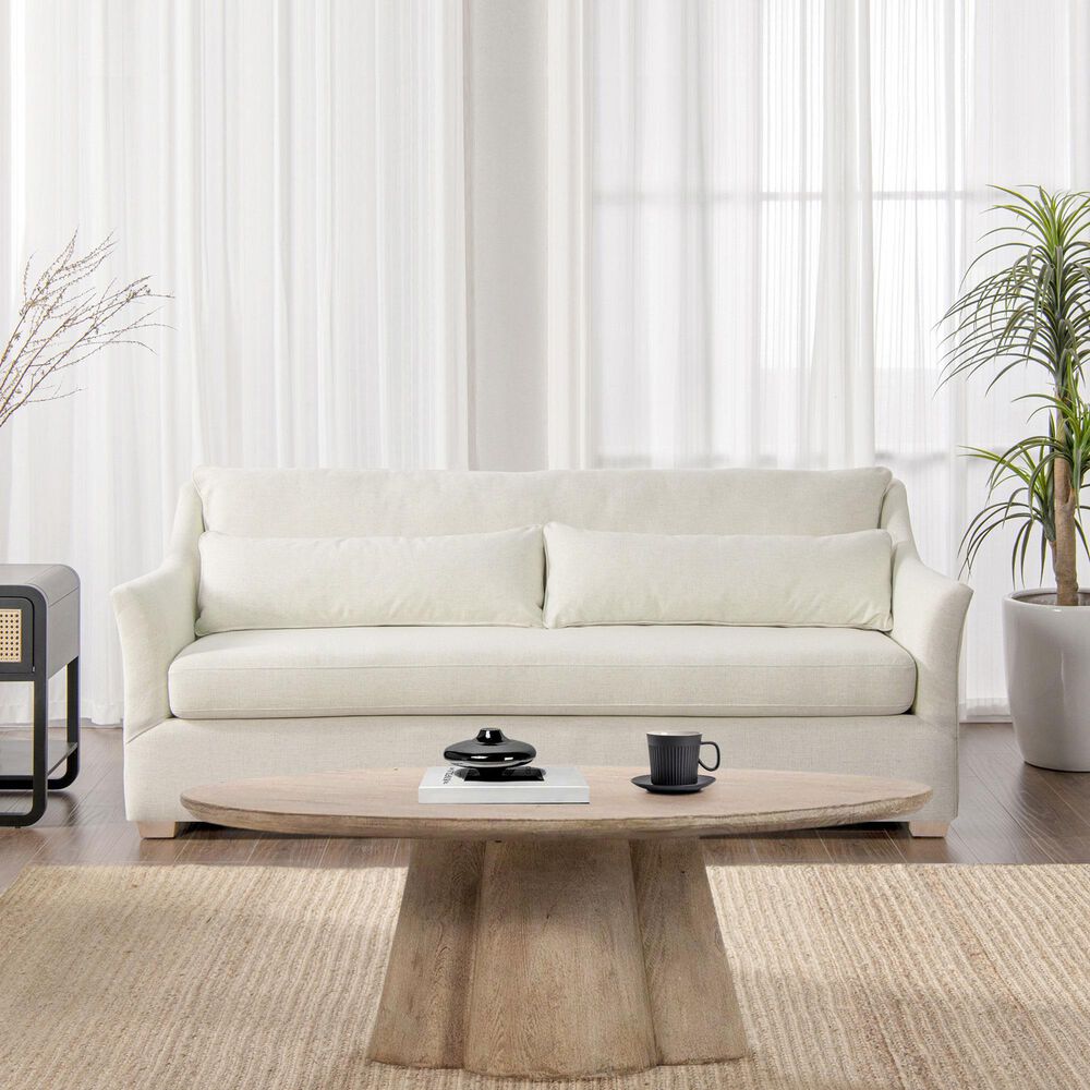 Jennifer Taylor Home Ada Stationary Sofa in Flax White, , large