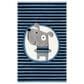 Safavieh Carousel Animals 3"3" x 5"3" Navy and Ivory Kids  Area Rug, , large