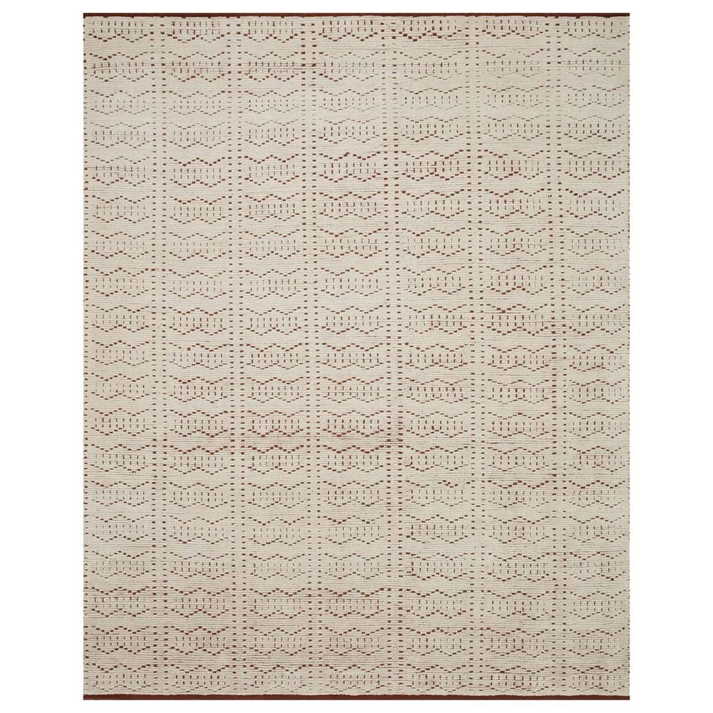 Loloi Walker 7"9" x 9"9" Rust and Ivory Area Rug, , large
