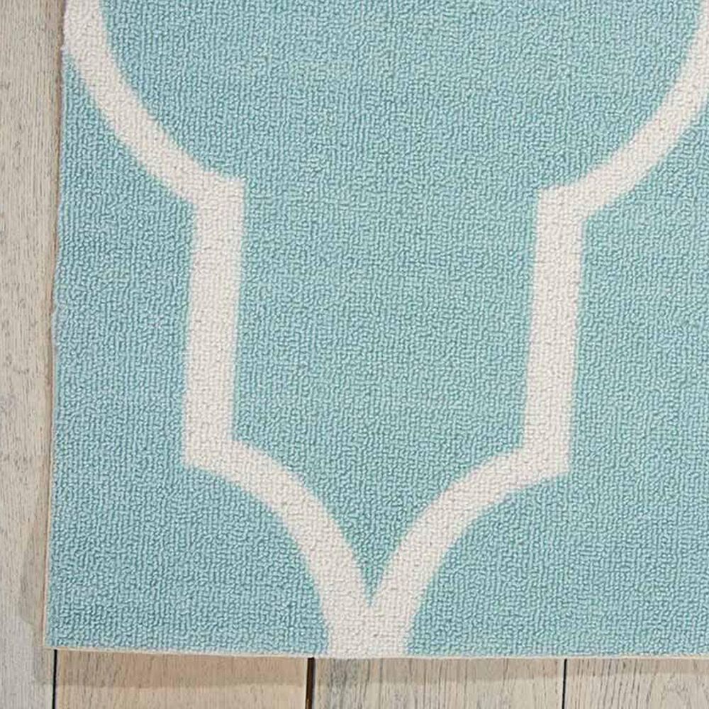 Nourison Home &amp; Garden RS087 10&#39; x 13&#39; Aqua Indoor/Outdoor Area Rug, , large