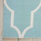Nourison Home & Garden RS087 10" x 13" Aqua Indoor/Outdoor Area Rug, , large