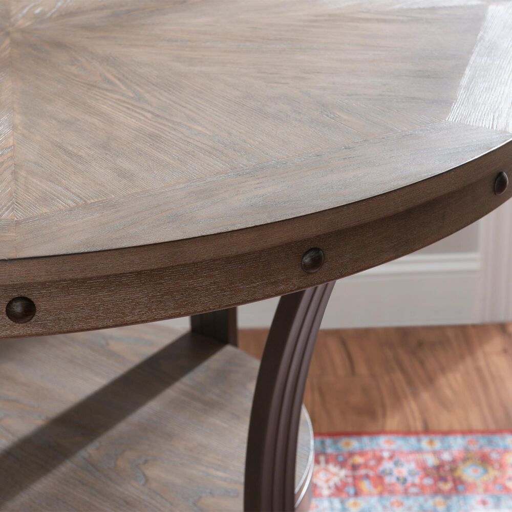 Linon Home Decor Franklin Counter Height Table in Pewter and Grey - Table Only, , large