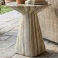 Furniture of America Karvyn 18" Travertine Side Table in Gray, , large