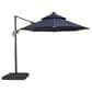 Furniture of America Ausma 10" LED Light Double Top Octagon Patio Umbrella with Base in Blue, , large