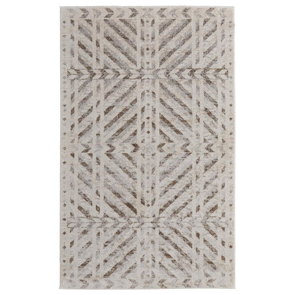 Feizy Vancouver 1"8" x 2"10" Beige and Brown Area Rug, , large