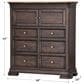 Napa Furniture Design Grand Louie 6-Drawer Dresser with 2-Door in Ebony and Wheat, , large