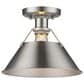 Golden Lighting Orwell PW Flush Mount in Pewter with Pewter Shade, , large