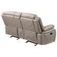 Steve Silver Tyson Manual Reclining Glider Console Loveseat in Grey, , large