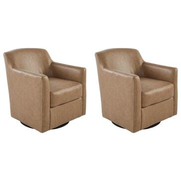 Ashley Bradney Swivel Accent Chair in Tumbleweed (Set of 2), , large