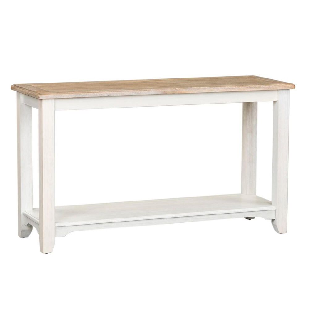Belle Furnishings Summerhill Sofa Table in Soft White Wash, , large