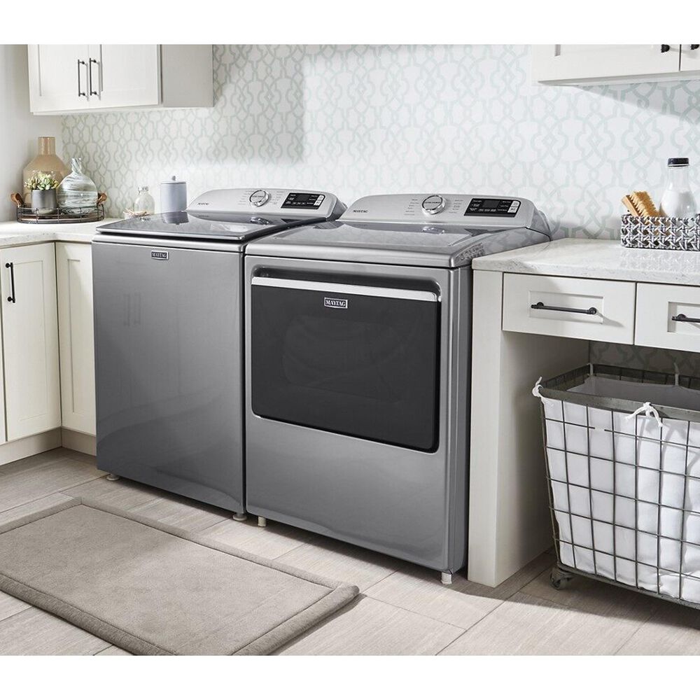 Maytag 7.4 Cu. Ft. Front Load Gas Dryer with Steam Cycles in Metallic Slate, , large