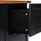 HOMLUX 55" Farmhouse Kitchen Island with Power Outlet in Black, , large