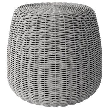 Ebel Outdoor Furniture Cloud Small Patio Pouf in Pearl, , large