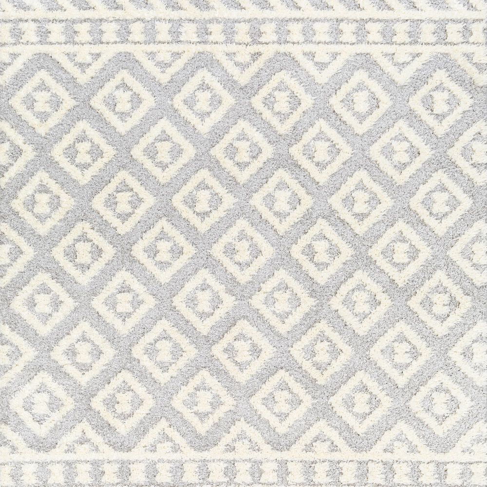 Surya Rodos RDO2338 5&#39;3&quot; x 7&#39; Light Slate, White Area Rug, , large