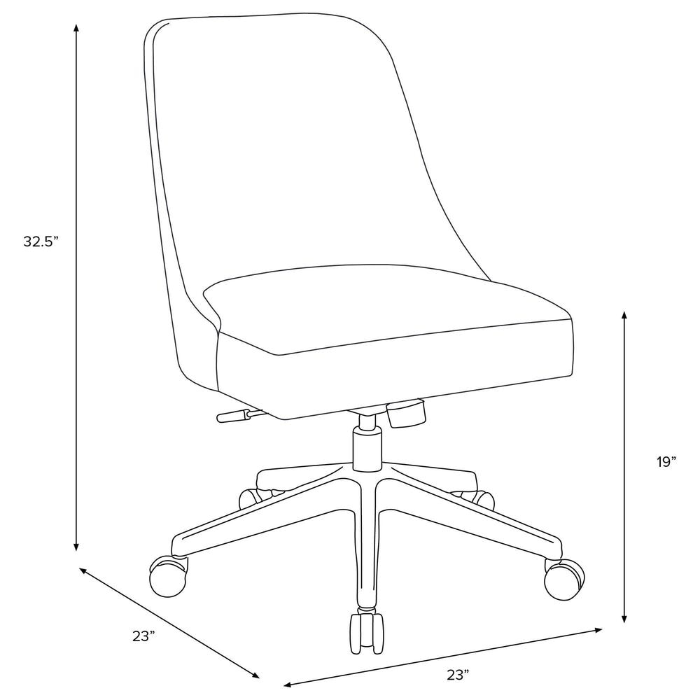 Rifle Paper Co Crafted by Cloth and Company Oxford Office Chair in Aviary Black/Cream, , large