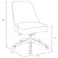 Rifle Paper Co Crafted by Cloth and Company Oxford Office Chair in Aviary Black/Cream, , large