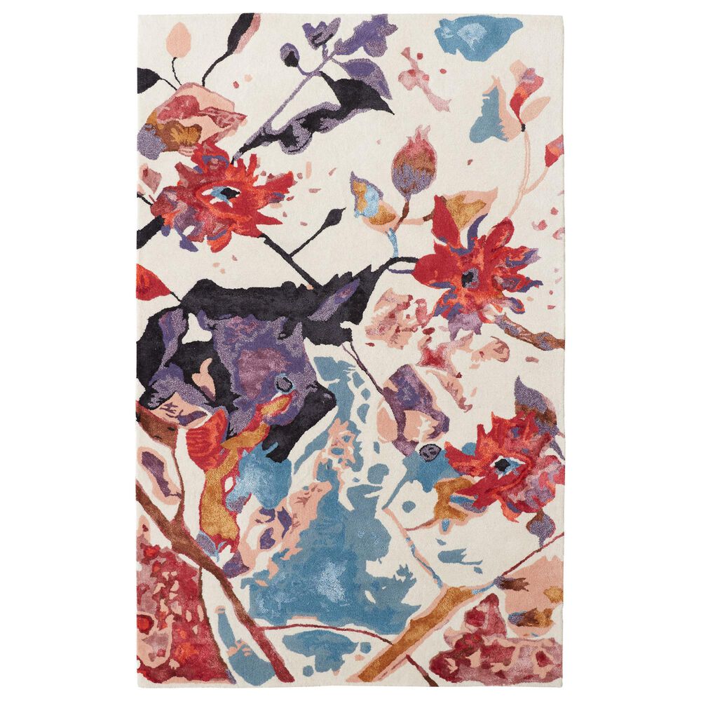 Feizy Dafney 8" x 10" Red and Multicolor Area Rug, , large