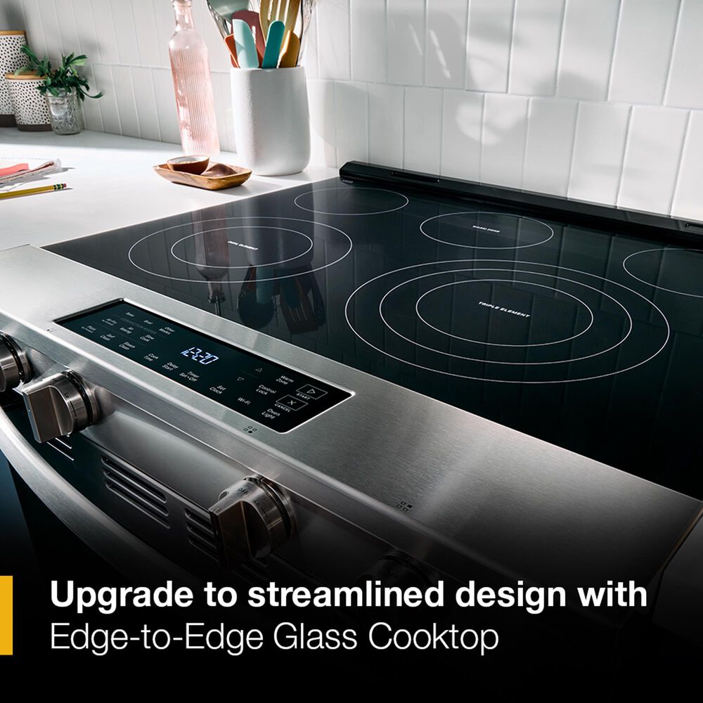 Whirlpool 30" Smart Electric Range with Air Cooking Technology in Fingerprint Resistant Stainless Steel, , large