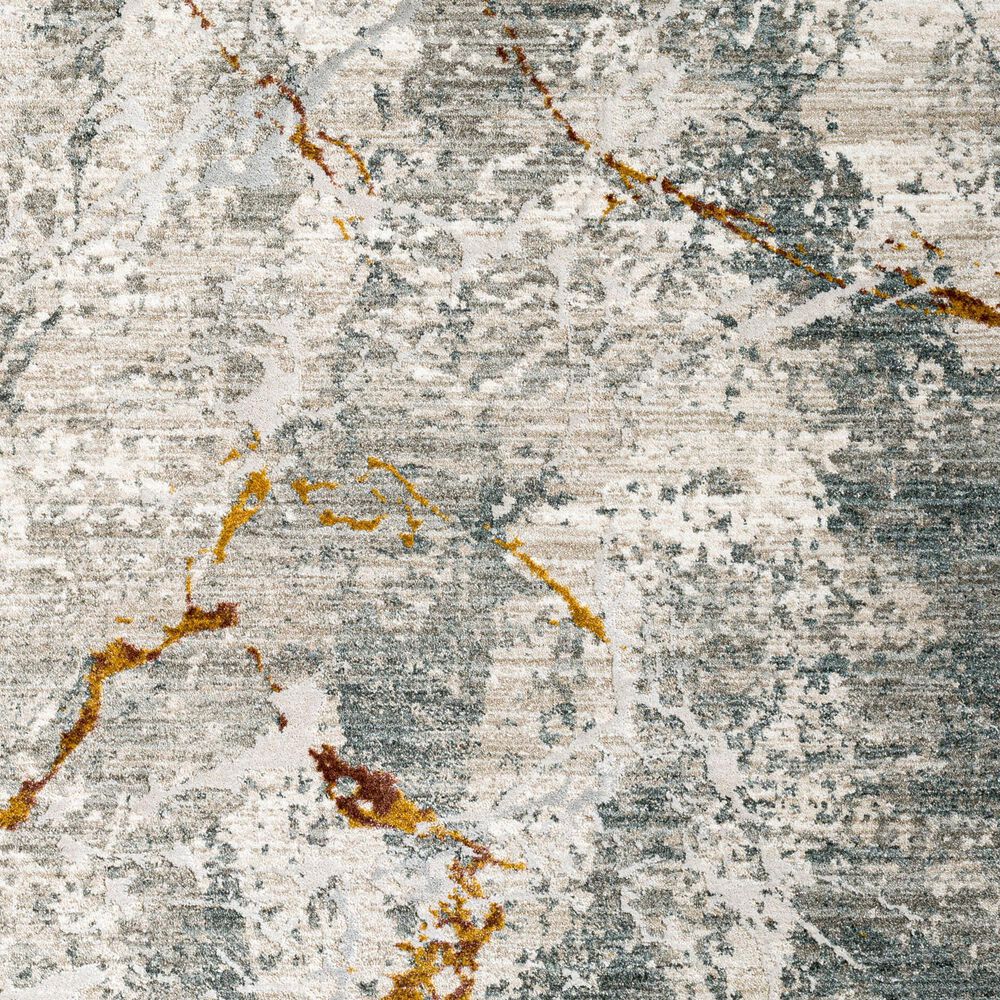 Surya Dresden Medium Gray, White, Gray, Light Slate, Mustard and Rust 2' x 2'11" Area Rug, , large