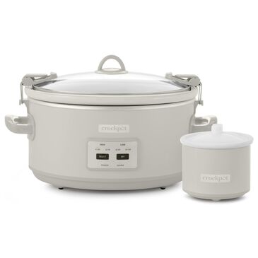 Crock-Pot 7-Quart Cook and Carry Slow Cooker in Mushroom, , large