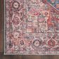 57 Grand by Nicole Curtis Series 1 2" x 6" Brick Red and Blue Runner, , large