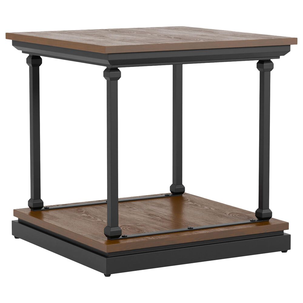 Furniture of America Pollard 2-Piece Coffee Table Set in Dark Oak/Black, , large