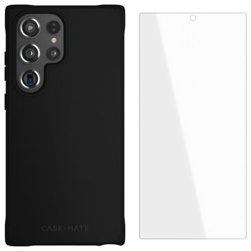 Case-Mate Protection Pack Tough Case and Glass Screen Protector for Samsung S23 Ultra in Black, , large