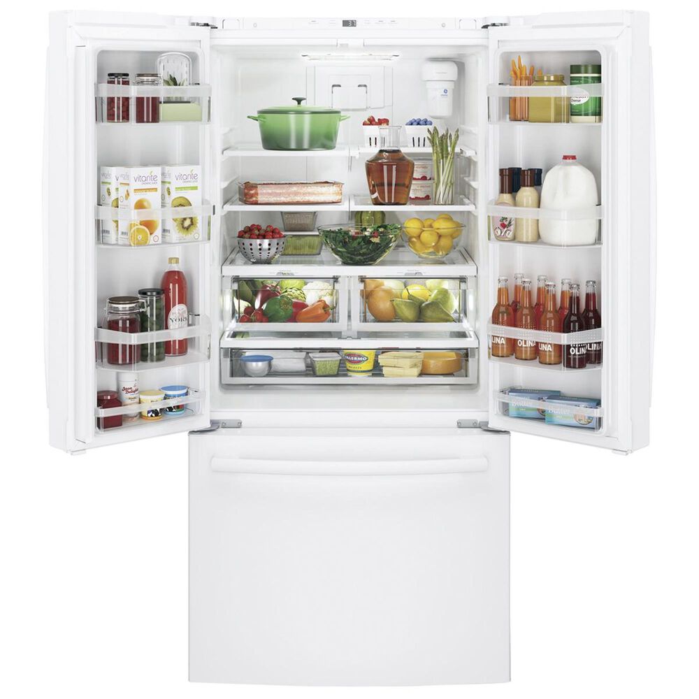 GE Appliances 24.8 Cu. Ft. French Door Refrigerator with Internal Water Dispenser in White, , large