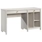 Hearth and Haven 2-Drawer Computer Desk in Light Grey, , large