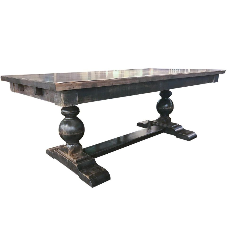 Declan Dining Champlain Rectangular Dining Table in Mist Grey Washed - Table Only, , large