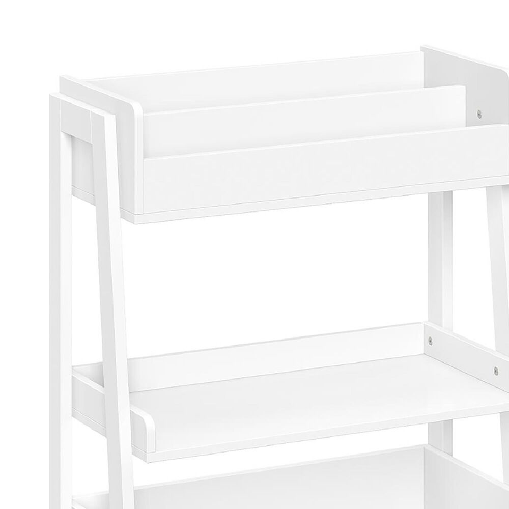 RiverRidge Home 3-Tier Kids Ladder Bookcase in White, , large
