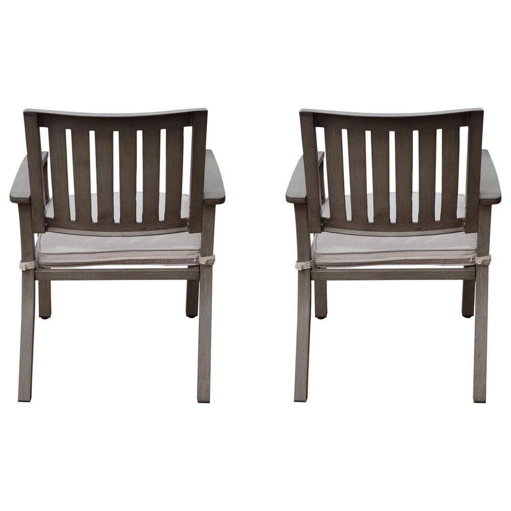 Hearth and Haven Outdoor Aluminum Dining Chair with Cushion in Gray (Set of 2), , large