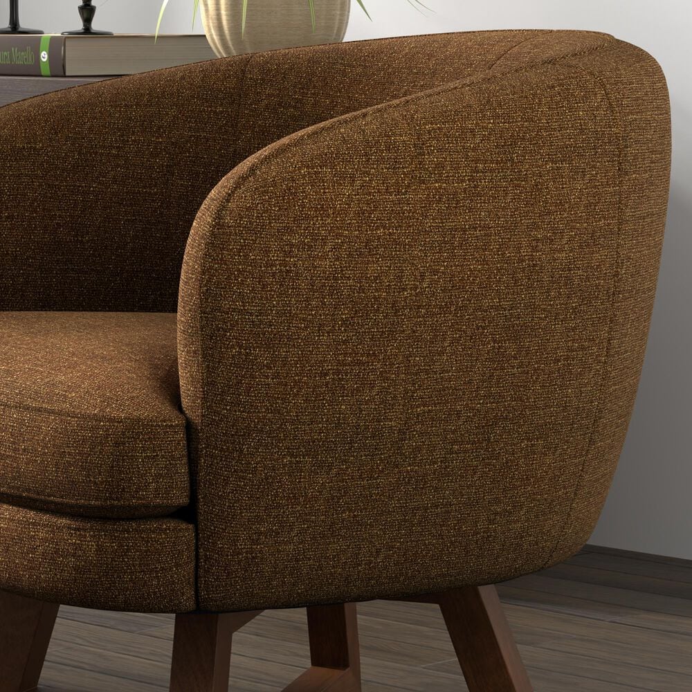 Golden Wave Furniture Moira Swivel Chair in Cocoa, , large