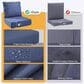 Sunwell Garden 22" Outdoor Seat and Back Cushion Set in Navy, , large