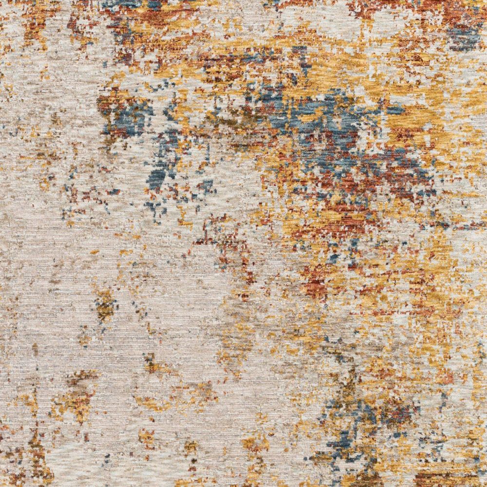 Surya Reina Light Gray, Cream, Medium Gray, Denim, Rust, Mustard and Olive 2&#39;7&quot; x 10&#39; Runner, , large