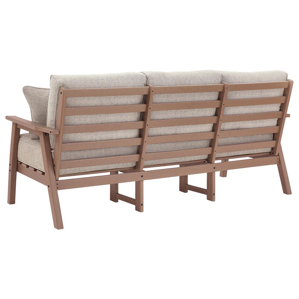 Ashley Grover Beach Outdoor Sofa with Cushion in Driftwood, , large