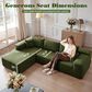 Noviland HOMLUX 2-Piece Mod Sectional with LAF Chaise in Green, , large