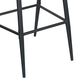 Hearth and Haven 26" Outdoor Counter Stool with Matte Black Frame in Light Gray (Set of 2), , large
