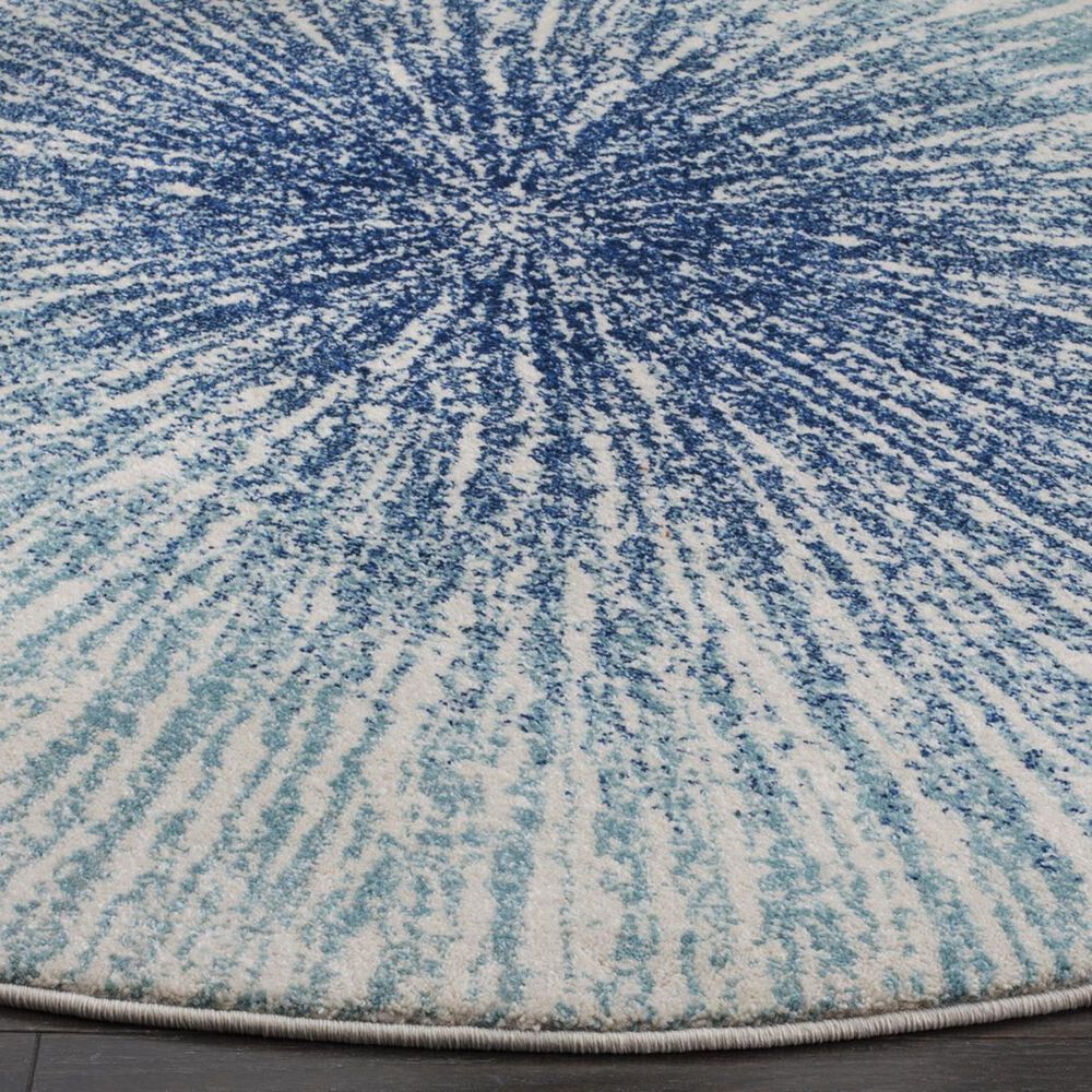 Safavieh Evoke EVK228A-5R 5&#39;1&quot; Round Royal/Ivory Area Rug, , large