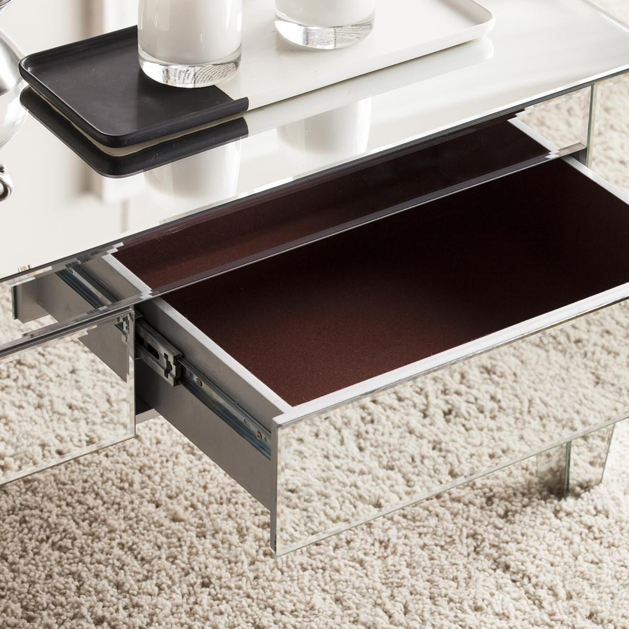 Beth mirrored coffee sales table