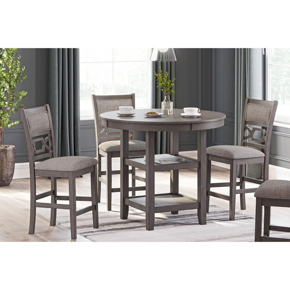 Ashley Wrenning 5-Piece Counter Height Dining Set in Light Gray, , large