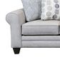 Fusion Furniture Amos Pebble Stationary Sofa in Gray, , large