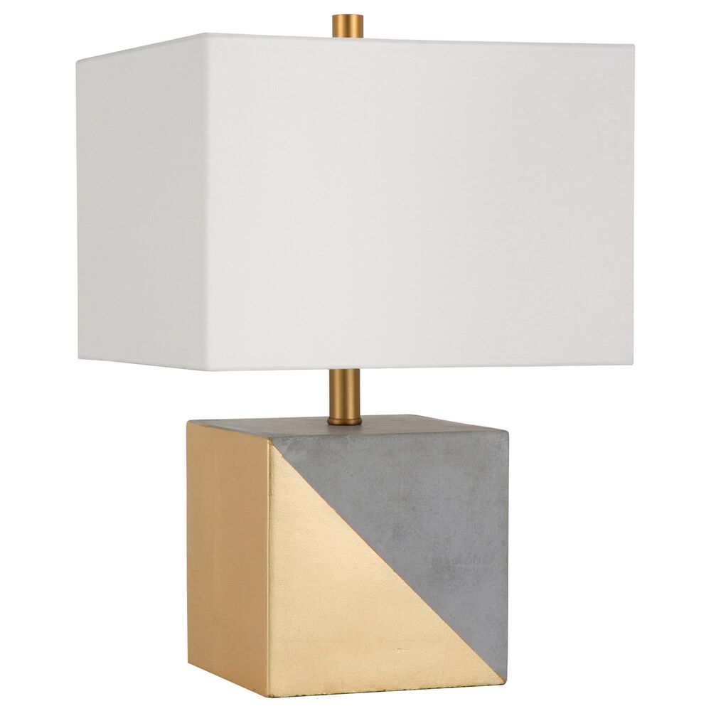 Hudson and Canal Severin Table Lamp in Gold and Concrete, , large