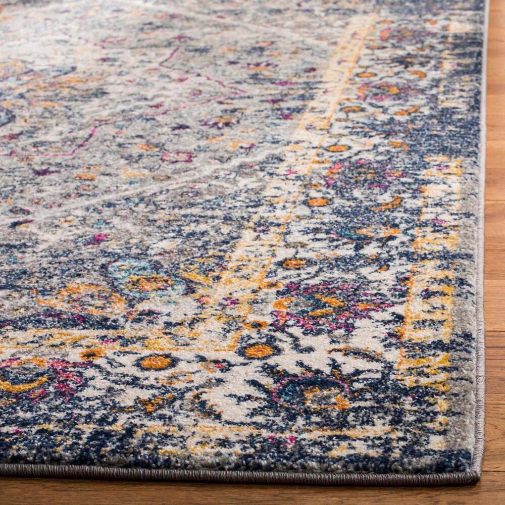 Safavieh Evoke EVK288N 4&#39; x 6&#39; Grey and Navy Area Rug, , large