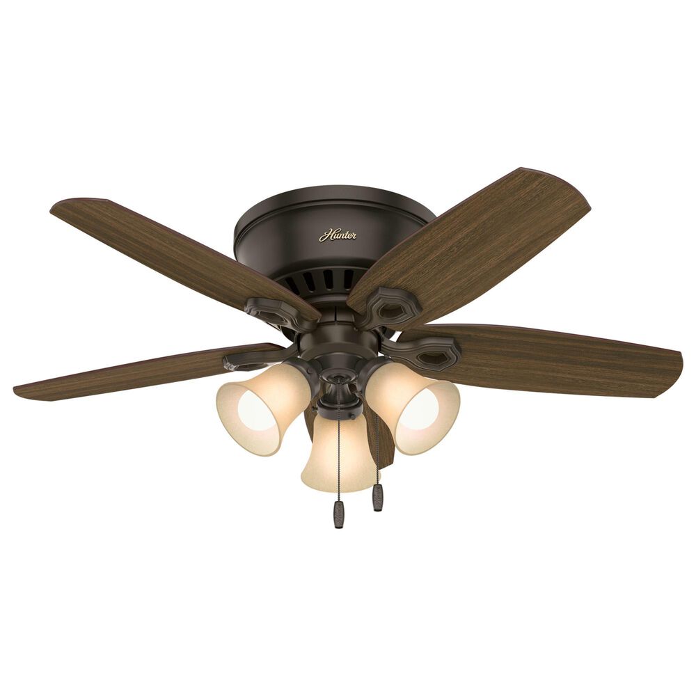 Hunter Builder Low Profile 42&quot; Ceiling Fan with Lights in New Bronze, , large