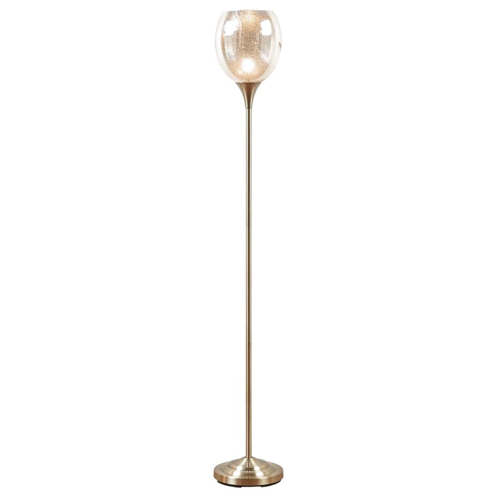 Hampton Park Bellow Uplight Floor Lamp in Antique Brass, , large