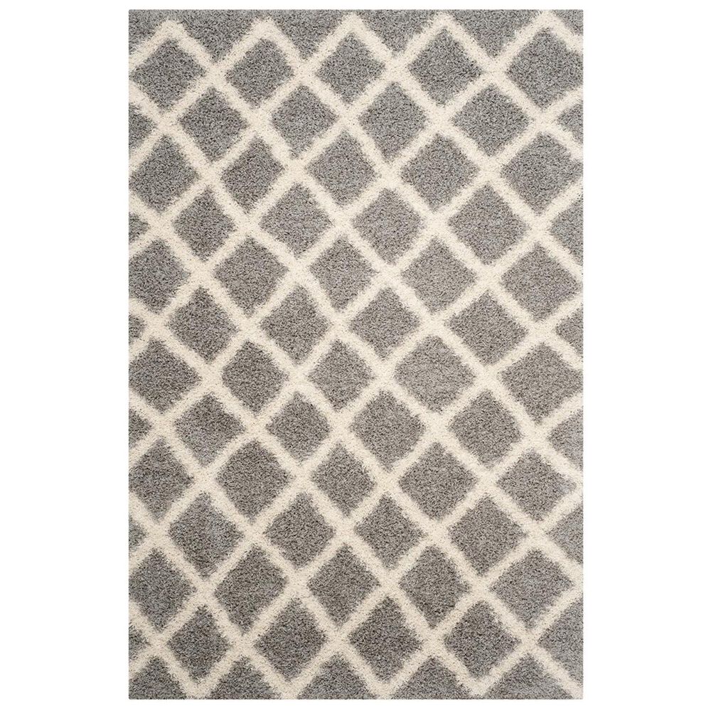 Safavieh Dallas Shag SGD258G-6 6' x 9' Grey/Ivory Area Rug | NFM