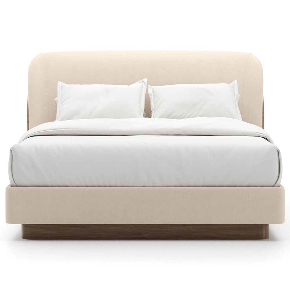 Caracole Fleur Queen Upholstered Bed in Porcini, , large