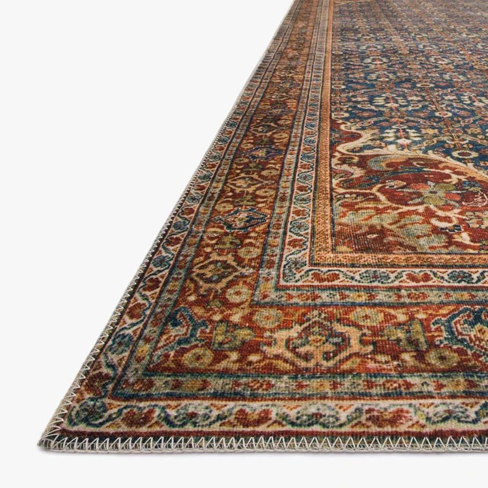Loloi II Layla LAY09 2'6" x 9'6" Cobalt Blue and Spice Runner Shop NFM