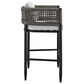 Blue River Alegria Patio Bar Stool with Gray Cushion in Black, , large